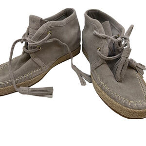 Michael Kors Espadrille Chukka Gray Suede 6.5M Ankle Boot